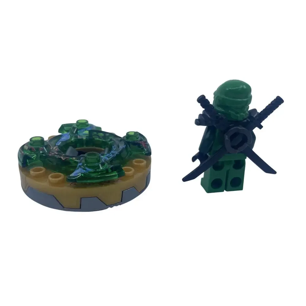 LEGO Ninjago Lloyd ZX Green Ninja Minifigure njo0065 Shoulder Armor + Spinner